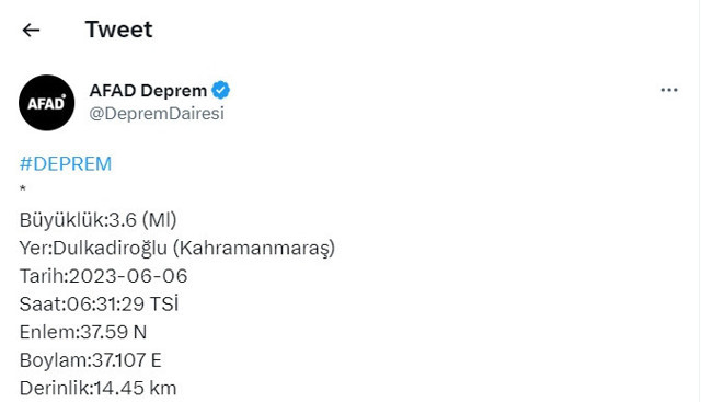 Kahramanmaraş sallanmaya devam ediyor: Bir korkutan deprem daha! AFAD şiddetini duyurdu - Resim: 0