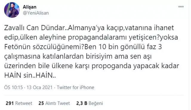 Can Dündar'ın hedefindeki Alişan ateş püskürdü: Hain - Resim: 1