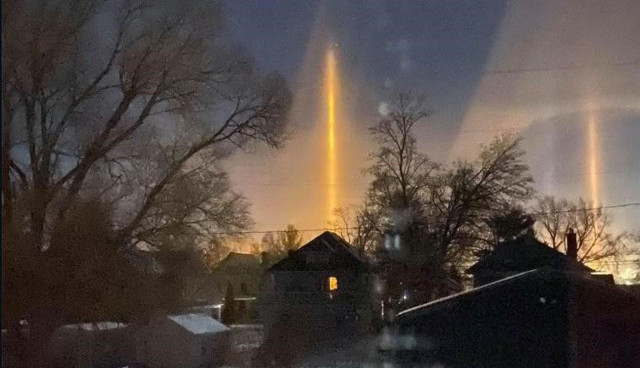 ABD’de nadir rastlanan ‘ışık sütunları’ fotoğraflandı - Resim: 0