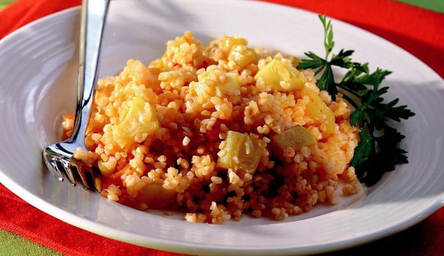 sebzeli bulgur pilavı
