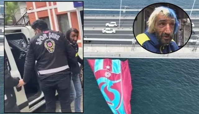 Trabzonspor bayrağını indirmek isteyen Fenerbahçeli Rambo Okan gözaltına alındı - Resim: 0