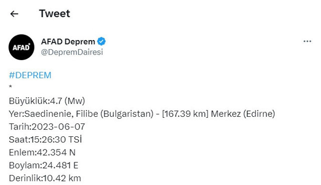 Bulgaristan'da korkutan deprem! Edirne'den hissedildi AFAD şiddetini duyurdu - Resim: 0