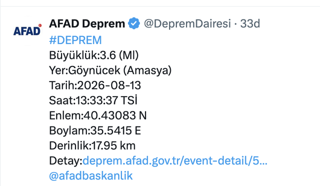 Amasya'da deprem paniği! AFAD ve Kandilli'den peş peşe açıklama - Resim: 0