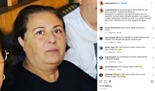 Sabahat Akkiraz'ın ablası depremde hayatını kaybetti - Resim: 0