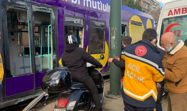 Kabataş'ta korkunç tramvay kazası! Raydan çıktı yaralılar var - Resim: 1