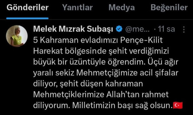 CHP'li Melek Mızrak Subaşı'dan şehitlerimize büyük saygısızlık - Resim: 0