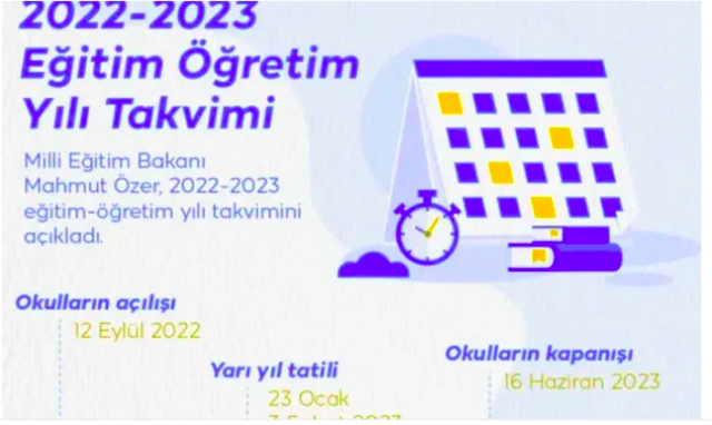 Okullar ne zaman açılacak, kaç gün kaldı MEB 2022-2023 eğitim yılı takvimi - Resim: 0