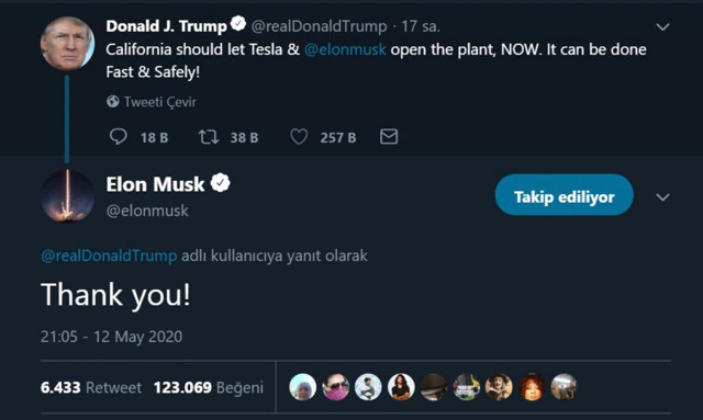 Donald Trump, Twitter'dan Elon Musk'a destek verdi - Resim: 0