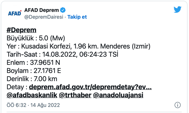 İzmir'de deprem oldu! İzmir güne 5 şiddetinde depremle sallanarak uyandı - Resim: 0