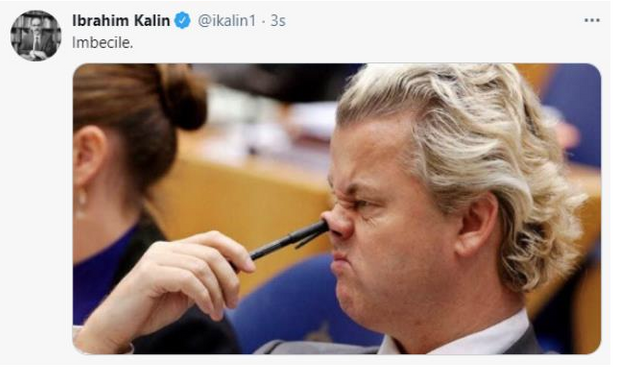 Cumhurbaşkanlığı Sözcüsü Kalın'dan Wilders'in, Erdoğan hakkındaki hadsiz sözlerine sert tepki - Resim: 0