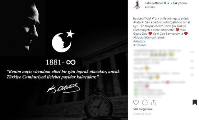 Ünlülerden 10 Kasım paylaşımları 'Son kasıma kadar kalbimizdesin' - Resim: 2