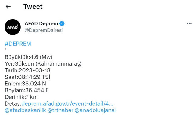 Kahramanmaraş'ta korkutan deprem: Çevre illerden hissedildi! AFAD şiddetini açıkladı! - Resim: 1