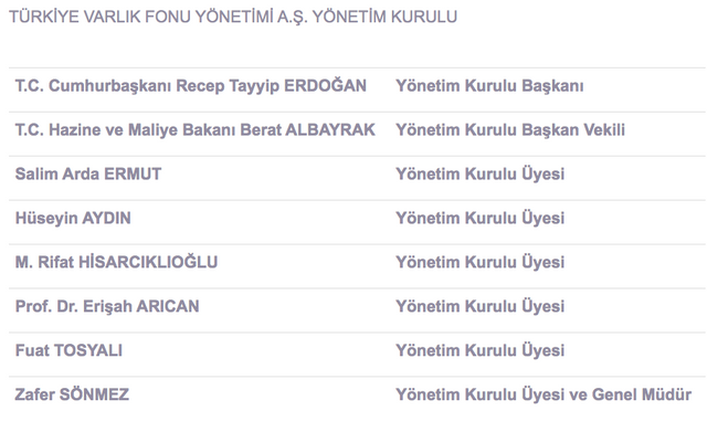 türkiye varlık fonu yönetimi