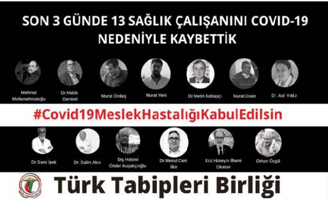 TTB acı haberi böyle duyurdu: Son 3 günde 13 sağlık çalışanını Covid-19 nedeniyle kaybettik - Resim: 0