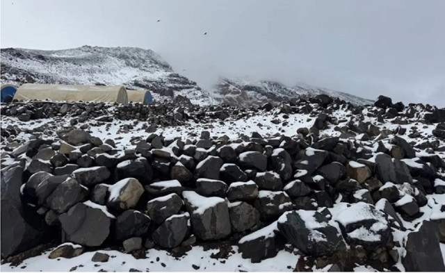 Yılın ilk karı Iğdır'a düştü! Manzara görülmeye değerdi... - Resim: 0