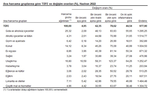 Haziran 2022 enflasyonu kaç çıktı temmuz memur emekli zammını belirleyen enflasyon rakamı - Resim: 3