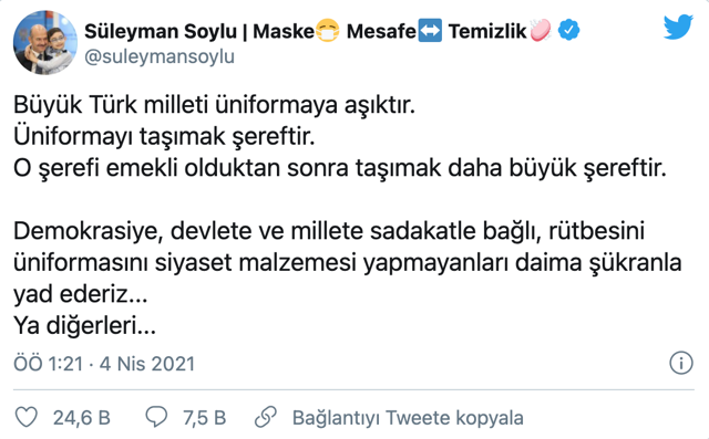 İçişleri Bakanı Süleyman Soylu'dan emekli paşaların 'Montrö bildirisi'ne sert tepki - Resim: 0