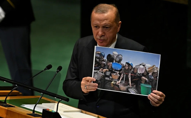 Cumhurbaşkanı Erdoğan'dan BM'de tarihi açıklamalar: Gazze'de insanlık ölüyor - Resim: 1
