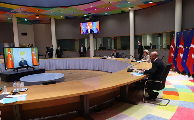 Cumhurbaşkanı Erdoğan'ın AB yönetimiyle görüşmesi sonrası açıklama yapıldı - Resim: 0