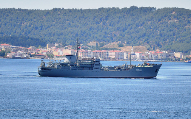 Rus askeri gemisi Çanakkale Boğazı'ndan geçti - Resim: 0