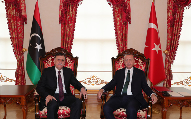 Cumhurbaşkanı Erdoğan Dolmabahçe'de Libya Başbakanı Sarrac ile görüştü - Resim: 0
