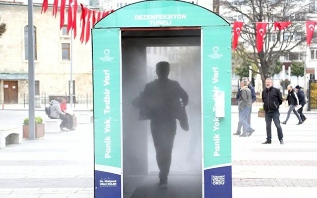 Türkiye'de bir ilk! Ordu corona virüse karşı dezenfeksiyon tüneli yaptı - Resim: 0