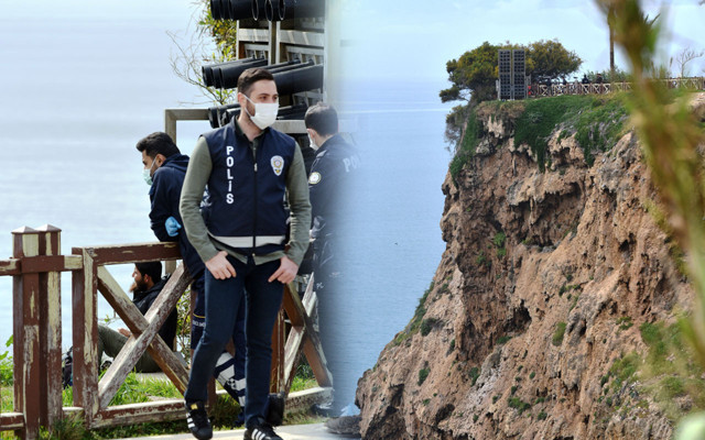 Antalya'da 40 metrede intihara kalkıştı vazgeçmek için polisten içki istedi - Resim: 1