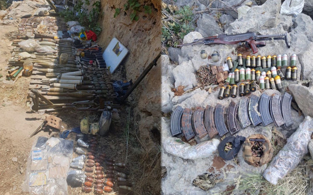 Pençe-Kaplan operasyonunda çok sayıda silah ve mühimmat ele geçirildi - Resim: 0