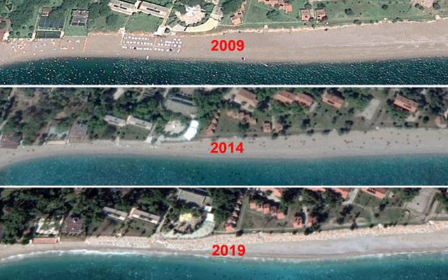 Konyaaltı Sahili 60 yılda 35 metre eridi, bir havluluk yer kaldı - Resim: 2