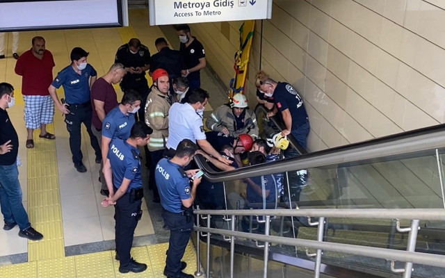 Kartal'da yürüyen merdiven saçını yuttu - Resim: 0