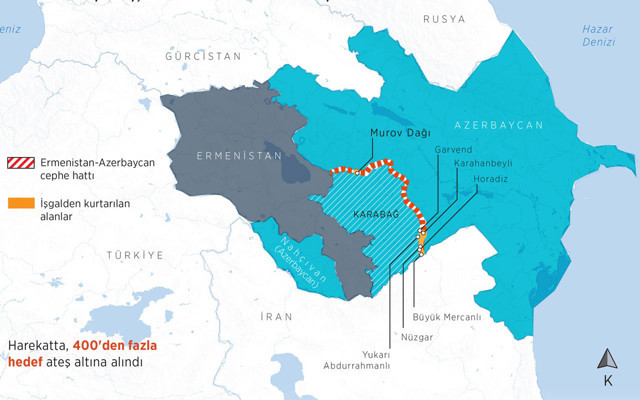 Ermenistan-Azerbaycan cephe hattında çatışmalar devam ediyor - Resim: 0