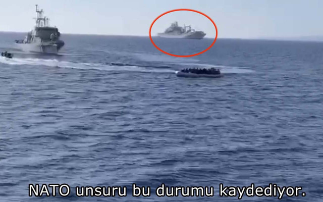 Sopalarla vuruyor ateş açıyor NATO gemisi izliyor! Yunanistan'ın Ege'de vicdansız davranışı - Resim: 0