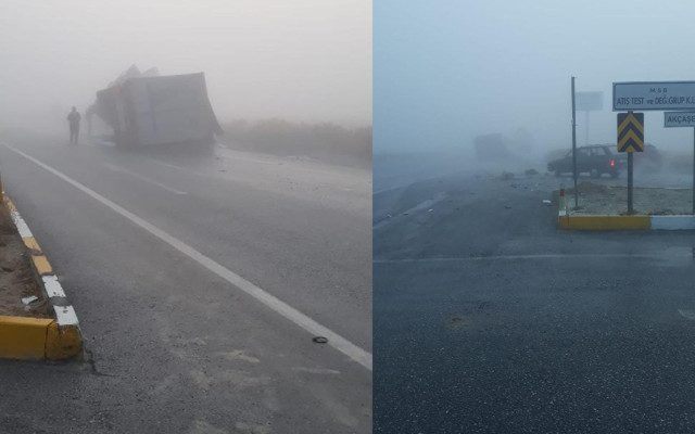 Konya'da askeri servis aracı TIR'la çarpıştı: 10 yaralı - Resim: 1