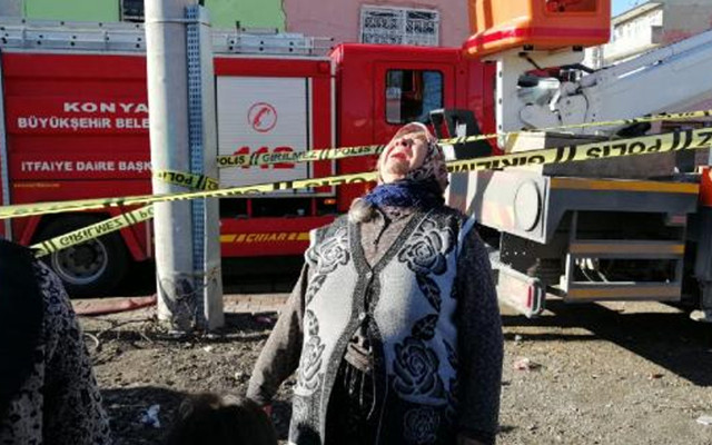 Konya'da çıkan yangın kahretti: Anne öldü, 3 yaşındaki Okay ve dayısı kurtarıldı - Resim: 1