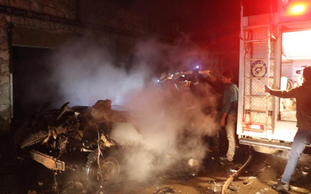 Suriye'de bombalı yüklü araç infilak etti! Terör saldırısında 5 kişi yaralandı - Resim: 0