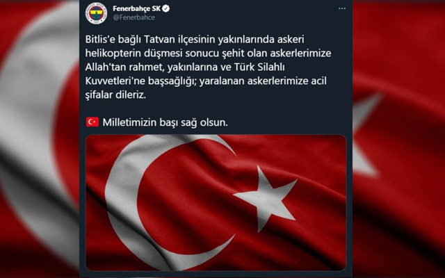 Spor camiası tek yürek! Bitlis şehitleri için başsağlığı mesajı - Resim: 1