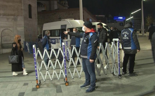 Taksim’deki manzara kısıtlama sonrası da değişmedi - Resim: 1