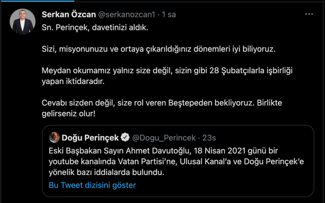Doğu Perinçek Ahmet Davutoğlu'nu canlı yayına çağırdı! Gelecek Partisi'nden olay cevap geldi - Resim: 1