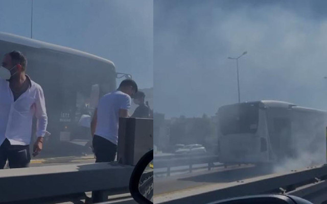 Beylikdüzü metrobüste yangın paniği! Dumanlar yükseldi - Resim: 0