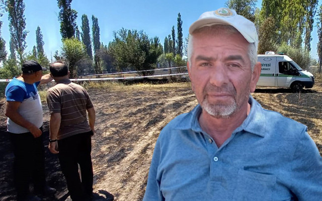 Afyonkarahisar'da tarla yangını! Alevleri söndürmek isterken canından oldu - Resim: 0