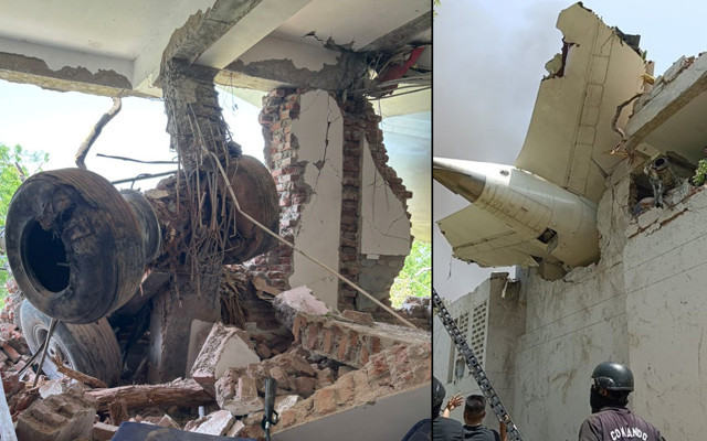 Böyle uçak kazası görülmedi! Hindistan yolcu uçağı tıp fakültesi binası dalmış