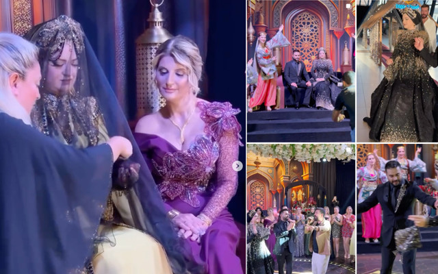 Parayı bol buldu Kadir Ezildi düğüne doymuyor eşi Gamze Ezildi'ye öyle bir kına yaptı ki...