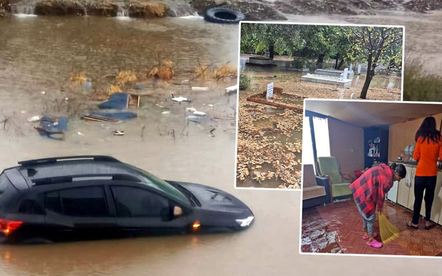 Muğla'da sağanak yağmur hiç durmuyor! Mezarlıklar bile su altında kaldı