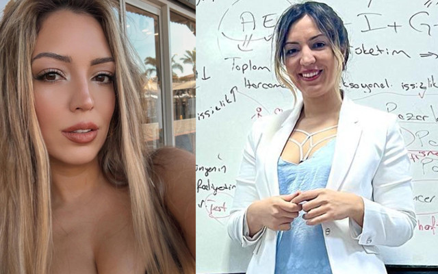 Tatilde sınırları zorladı! Fidan öğretmen öyle bir poz verdi ki....