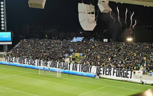 UEFA uyuyor! AEK Larnaca'dan çirkin provokasyon: Atatürk'ün o sözünü değiştirip kışkırttılar - Resim: 1