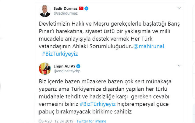 O partiler 'Biz Türkiye'yiz' sloganına destek verdiler - Resim: 0