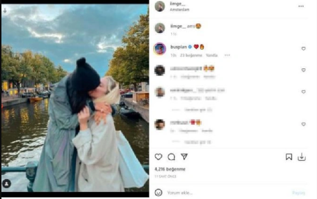 Ebrar Karakurt'un eski sevgilisi İmge Amsterdam sokaklarında aşka geldi! Dudak dudağa paylaşımı olay oldu! - Resim: 2