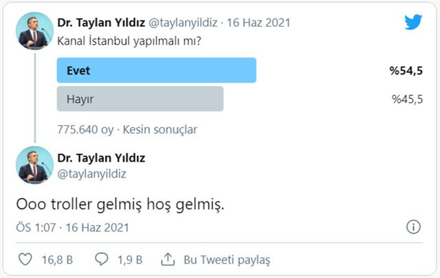 İYİ Partili Taylan Yıldız'ı şaşkına uğratan Kanal İstanbul anketi - Resim: 0