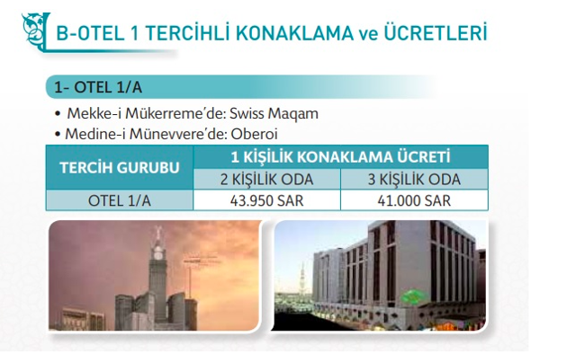 Hac fiyatları otel tercihli konaklama ücreti 2 kişi ve 1 çocuk ücreti kaç para oldu 2022 - Resim: 0