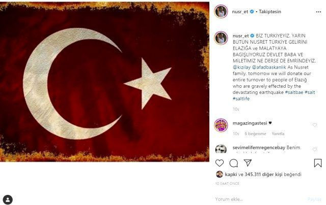 Nusret Gökçe depremzedelere bağışladı Türkiye'deki bir günlük geliri belli oldu - Resim: 2